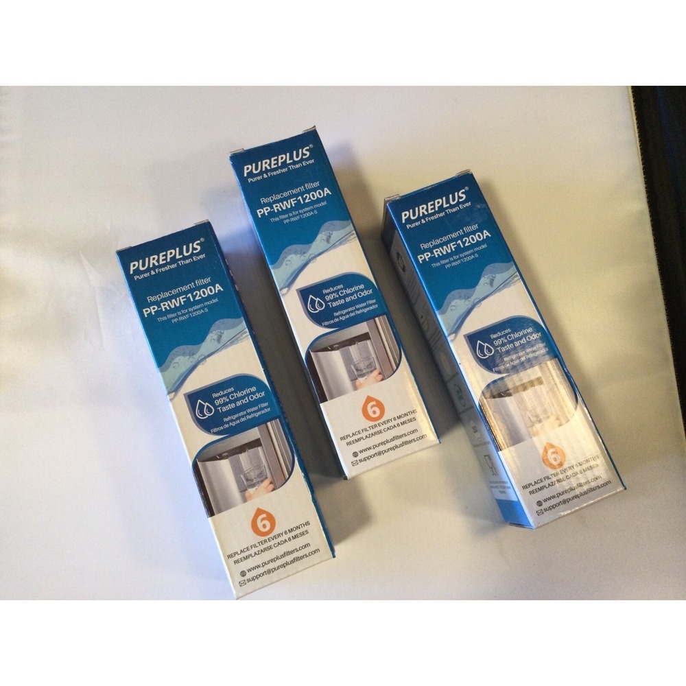 3 PUREPLUS PP-RWF1200A Refrigerator Water Replacement Filter New Sealed